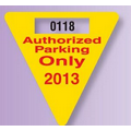 Parking Permit-Triangle (Static Stick Vinyl/ Face Application)